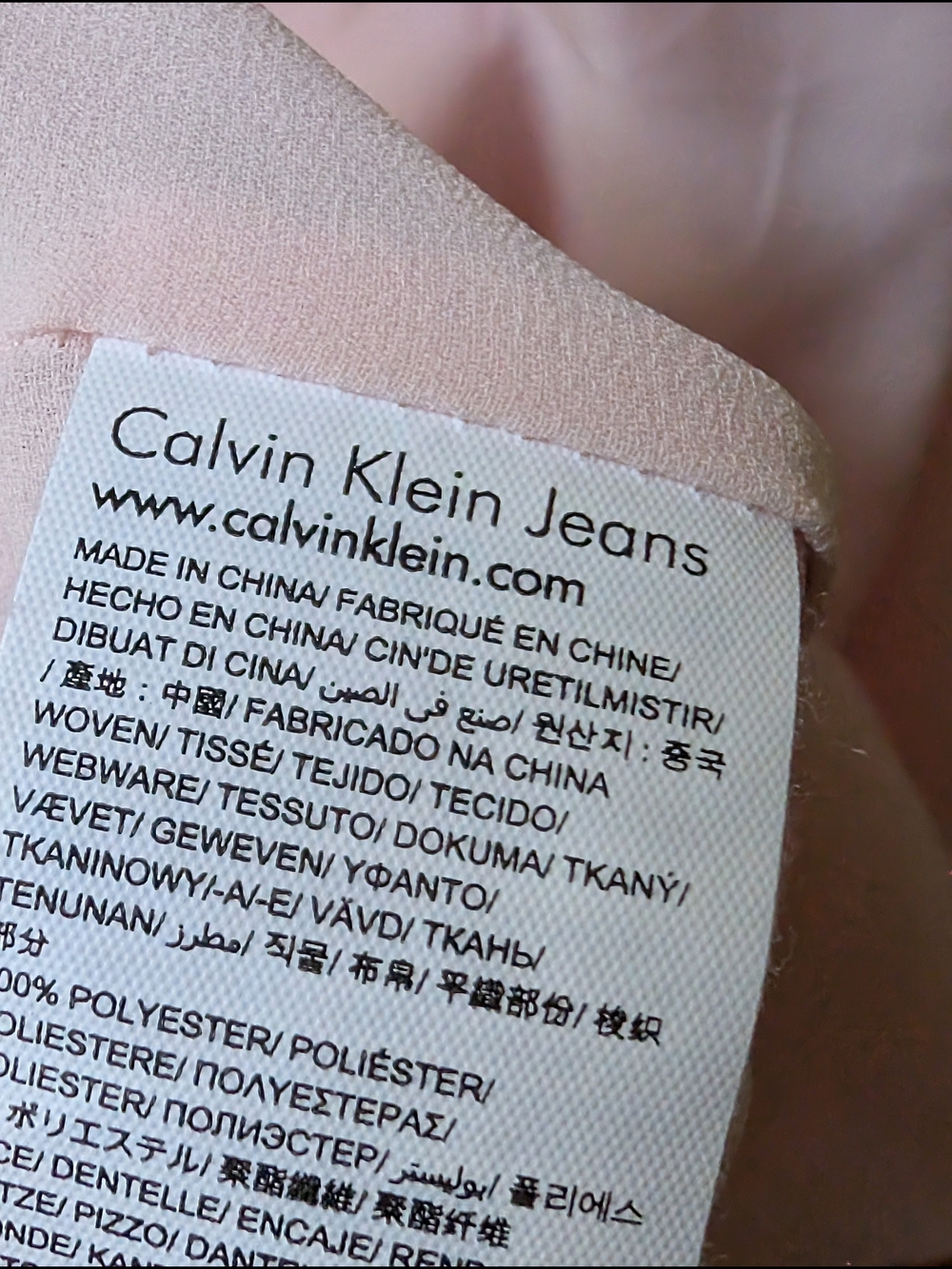Calvin Klein Baby Pink Sleeveless Top Women's Medium - Accent Back - Chiffon - Picture 6 of 6